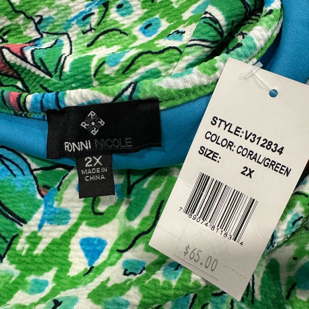 Tropical Print Women's Dress - Picture 3 of 3